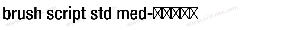 brush script std med字体转换